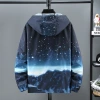 Cross-border Summer New 2022 trendy thin breathable sun protection clothing for men, gradient starry sky plus-size skin coat details Picture